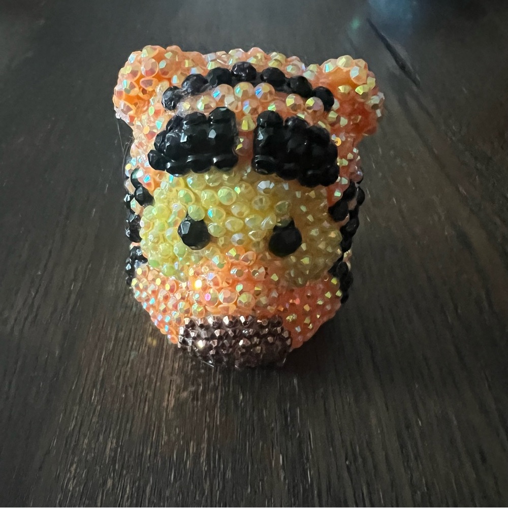 Disney Bedazzled Rubber Duck Tiger Toy  - Orange and Black